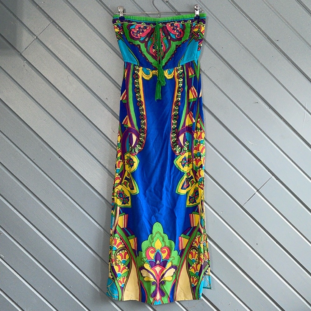 Flying Tomato light weight thin cotton colorful boho midi dress